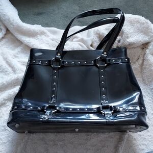 Beijo Rockin Mama Chic Black Studded Diaper Tote Bag Unique